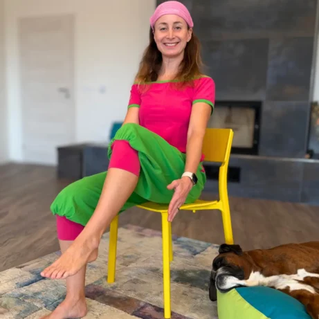 Cvičení na břicho na židli hubnutí Danča Hájková