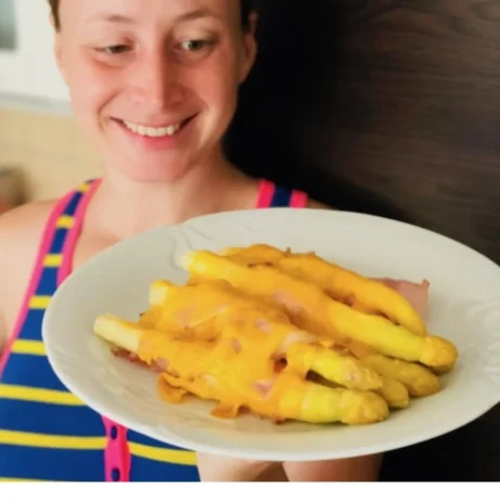 Danča Hájková Zapečený chřest se sýrem a šunkou